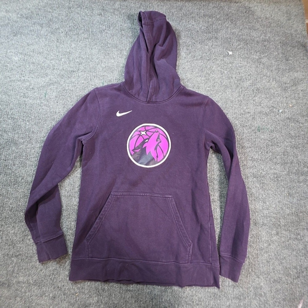 NBA Hoodie Boys Large Purple NBA Basketball Nike Graphic Pullover Sweatshirt